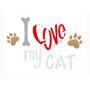 Imagem de Stencil de Acetato para Pintura OPA Simples 15 x 20 cm - 2209 Pet I Love My Cat