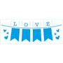 Imagem de Stencil Litoarte 6,5 x 17 cm - STP-161 Bandeirolas Love