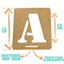 Imagem de Stencil Molde Números E Alfabeto De Madeira Mdf com 75mm
