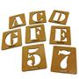 Imagem de Stencil Molde Números E Alfabeto De Madeira Mdf com 75mm