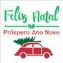 Imagem de Stencil Opa 14 x 14 cm - Feliz Natal Fusca - 2998