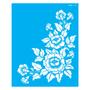 Imagem de Stencil Opa 20x25 Cantoneira Flores 2582