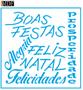 Imagem de Stencil Pintura Feliz Natal Alegria e Felicidade Stnx-030 10x10 Litoarte