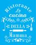 Imagem de Stencil Pintura Frase Ristorante La Cuccina 3213 20x25 Opa