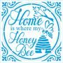 Imagem de Stencil Pintura Home Is Where Sta-165 14x14cm Litoarte