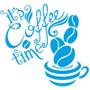 Imagem de Stencil Pintura It S Coffee Time Sta-183 14x14cm Litoarte