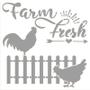 Imagem de Stencil Pintura My Farm - Farm Fresh Sta-182 14x14cm Litoarte