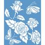 Imagem de Stencil Pintura Rosas com Borboleta Str-012 25x20 Litoarte