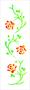 Imagem de Stencil Simples Flores Rosas 339 10x30 Opa