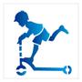 Imagem de Stencil Sp. 14x14 1822 Menino Patinete