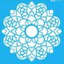 Imagem de Stencil Sp 14x14 2697 Mandala Folhas