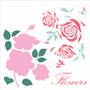 Imagem de Stencil Sp. 30,5x30,5 2370 Flor Rosas Ii