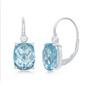 Imagem de Sterling Silver Blue Quatro Tachas Brincos Xadrez