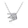 Imagem de Sterling Silver Chain Queen Crown Pendant Colar Feminino Elegante Joias Presente para Senhoras e Meninas