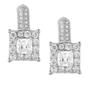 Imagem de Sterling Silver Micro Pave Brincos Quadrados