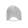 Imagem de Sterling Silver Multi CZ Wavy Row Ring, Tamanho 8