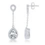 Imagem de Sterling Silver Open CZ Circle Dropdown CZ Brincos