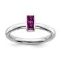 Imagem de Sterling Silver Stackable Expressões Rhodolite Garnet Ring