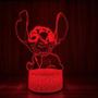 Imagem de Stitch 3d Illusion Night Light Controle Remoto Smart Touch Room Decor Lamp Gifts