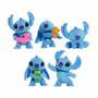 Imagem de Stitch Conjunto 5 Mini Bonecos de 4cm Colecionáveis - Disney