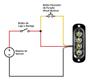 Imagem de Strobo Automotivo 2 cores em 1 com 16 modos de pisca 4 leds