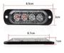 Imagem de Strobo Automotivo 2 cores em 1 com 16 modos de pisca 4 leds