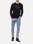 Imagem de Suéter Calvin Klein Jeans Masculino Tricot Gola Careca Logo 1978 Preto