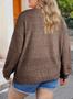 Suéter Feminino Eytino Plus Size - Decote V em Crochê Imagem de Suéter Feminino Eytino Plus Size - Decote V em Crochê