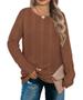 Suéter feminino Khaki Cable Top RITERA Plus Size 3GG 22W 24W Imagem de Suéter feminino Khaki Cable Top RITERA Plus Size 3GG 22W 24W