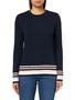 Imagem de Suéter Feminino Tommy Hilfiger - Algodão, Gola Redonda, Azul, Tamanho XL