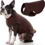 Imagem de Suéter para cães Gooby Stretch Fleece Colete marrom para cães GG