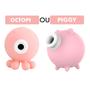 Imagem de Sugador Estimulador De Clitoris e Mamilos Discreto Silencioso Piggy Porquinho  Octopi Polvinho S-hande