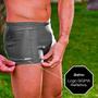 Imagem de Sunga Boxer Masculina Com Bolso Zíper Lateral Forrada Cadarço Ajustavél Logo Frontal Refletiva Praia