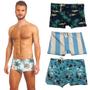 Imagem de Sunga Boxer Masculina Estampada Adulto Com Forro Interno