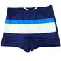 Imagem de Sunga Infantil Proteção Solar Uv 50 Azul listrada Verde Neon Listras Praia Piscina Natação Boxer Top