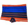 Imagem de Sunga Infantil Uv Boxer Listrada Azul Vermelho Laranja Solar