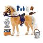 Imagem de Sunny Days Entertainment Palomino Horse com Rider - Playset com 14 acessórios e sons realistas  Boneca Loira em roupa de montaria  Brinquedos de Cavalo para Meninas e Meninos - Campeões da Fita Azul