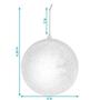 Imagem de Sunnydaze 3-Count 6-Inch Shatterproof Christmas Ball Ornaments with Hooks - Brilho e Brilho Bauble Style Tree Decorations Set for Holiday Decor and Gatherings - Vermelho / Prata