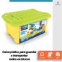 Imagem de Super Caixa Divertida 2 Kit De Blocos De Montar Com 120 Peças Brinquedo Educativo Infantil Mk170 - Dismat