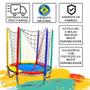 Imagem de Super Kit de Brinquedos: Cama Elástica 1,40m + Piscina de Bolinhas 1,00m  + 500 Bolinhas + Escorregador Médio