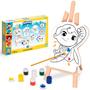 Imagem de Super Kit Pintura Dc Super Friends Dc Kids Batman Super Homem Com 4 Telas, Cavalete , 6 Tintas - Nig Brinquedos