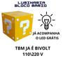Imagem de SUPER Luminaria Abajur De Mesa amarelo Branco Mario Bros Geek GRANDE
