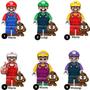 Imagem de Super Mario Bros Melhor Blocos Montar Letsgo Kit 6 Bonecos