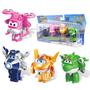 Imagem de Super Wings - Pack com 4 Mini Aviões Transform-a-Bot (Paul, Dizzy, Golden Boy e Mira) - Brinquedo Infantil para Crianças a partir de 3 Anos