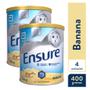 Imagem de Suplemento Alimentar Ensure Banana 400g - Kit 4 Uni.