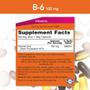 Imagem de Suplemento NOW de vitamina B-6 (piridoxina HCl) 100 mg 250 cápsulas