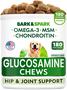 Imagem de Suplemento para quadril e articulações para cães Bark & Spark Glucosamina e Condroite