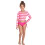 Imagem de Suplex multicolorido estampado ondas neon biquini infantil feminino blusa cropped + calcinha com forro