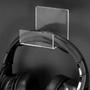 Imagem de Suporte Acrílico Headset Headphone Fone de Ouvido com Fita Dupla Face de Parede