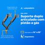 Imagem de Suporte Articulado de Mesa com Pistão a Gás e Ajuste de Altura para 02 Monitores de 14 à 32 Polegadas - Aquário SIM-2500